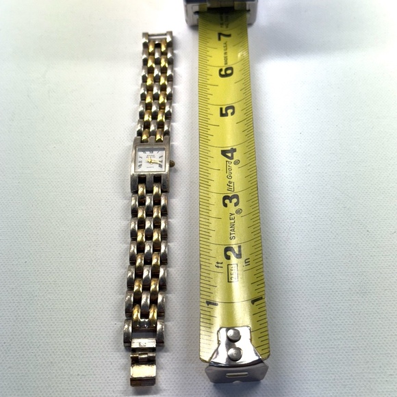 Anne Klein Gold Tone and Silver Tone WATCH with Roman Numerals. Art Deco Style. - Picture 6 of 6